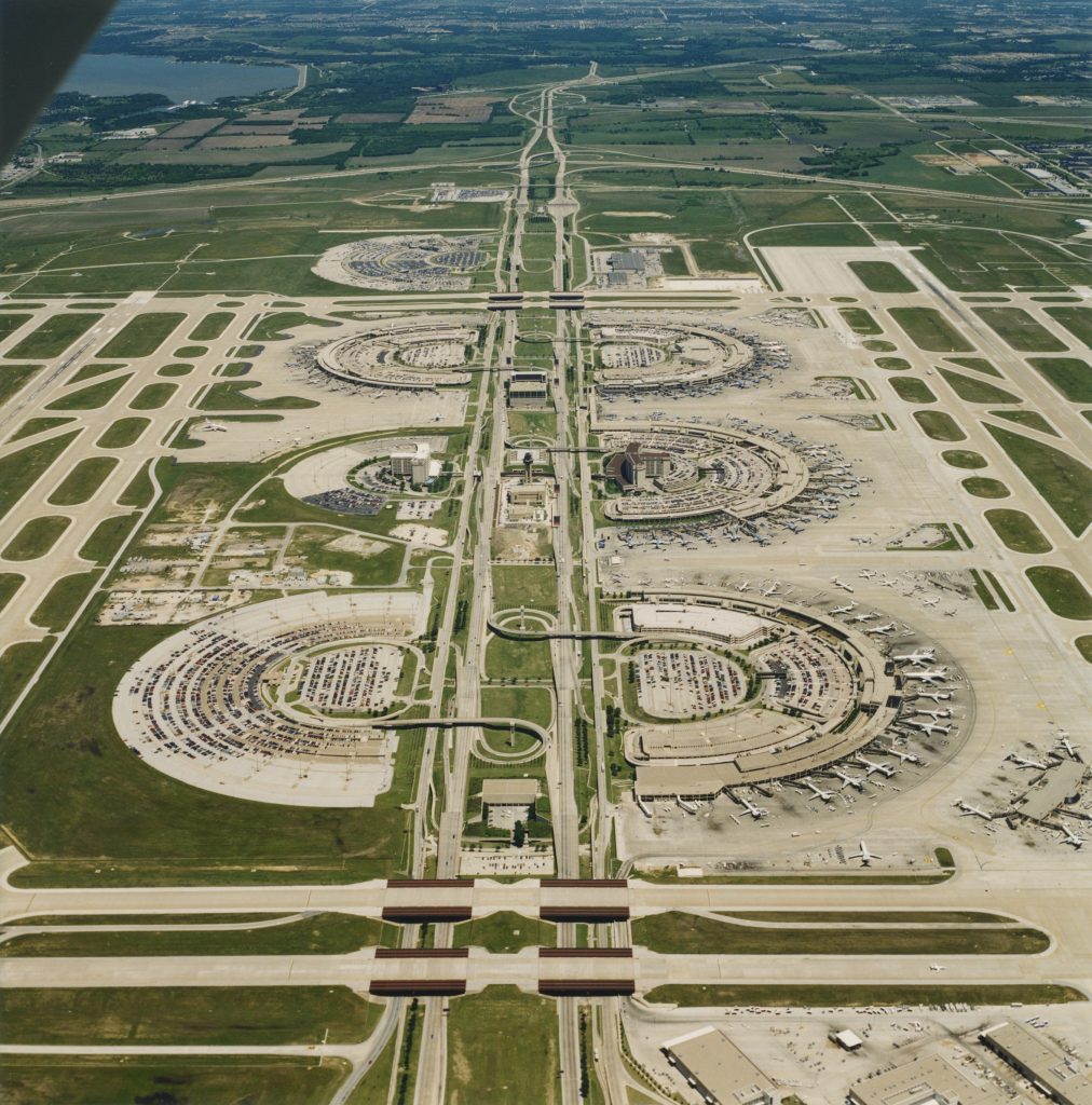 Aerial view of Dallas Fort Worth airport