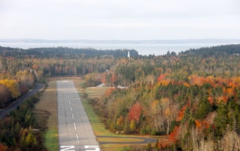 Airport terminal during fall travel season