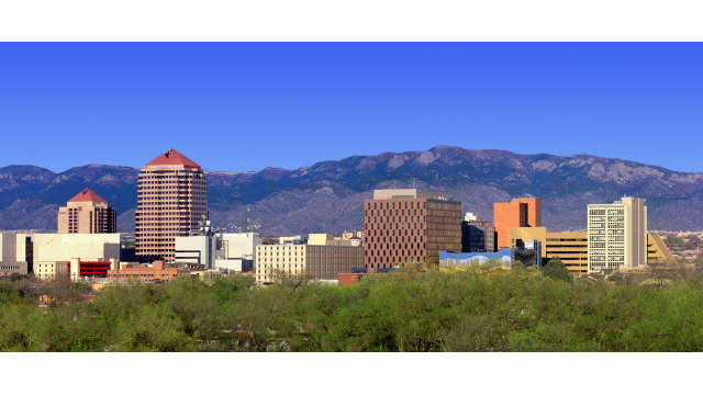 Albuquerque New Mexico skyline showing affordable western city