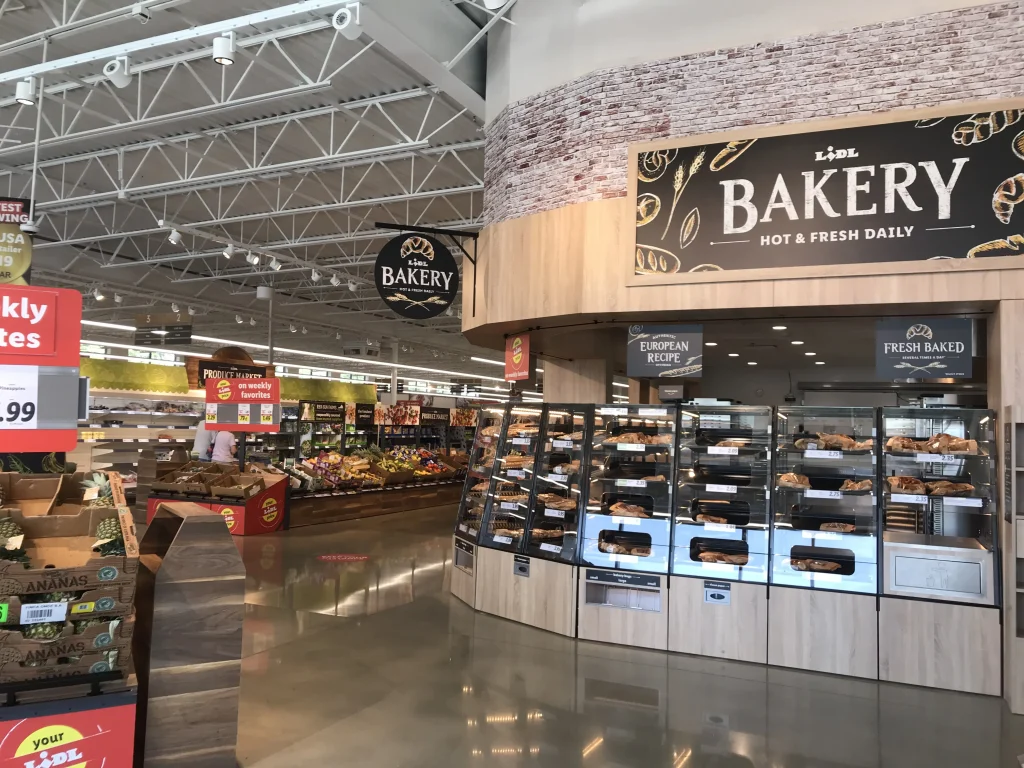 Clearance pastries in supermarket