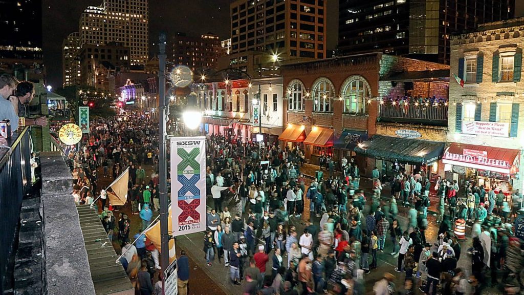 Crowd at SXSW festival in Austin