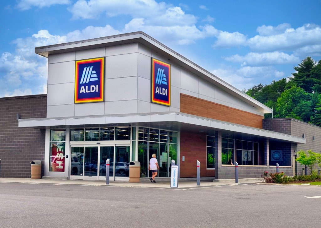 Aldi grocery store exterior in United States