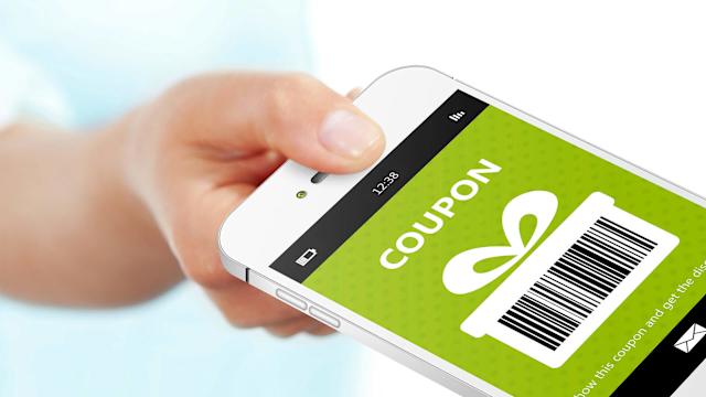 Grocery app digital coupon screen