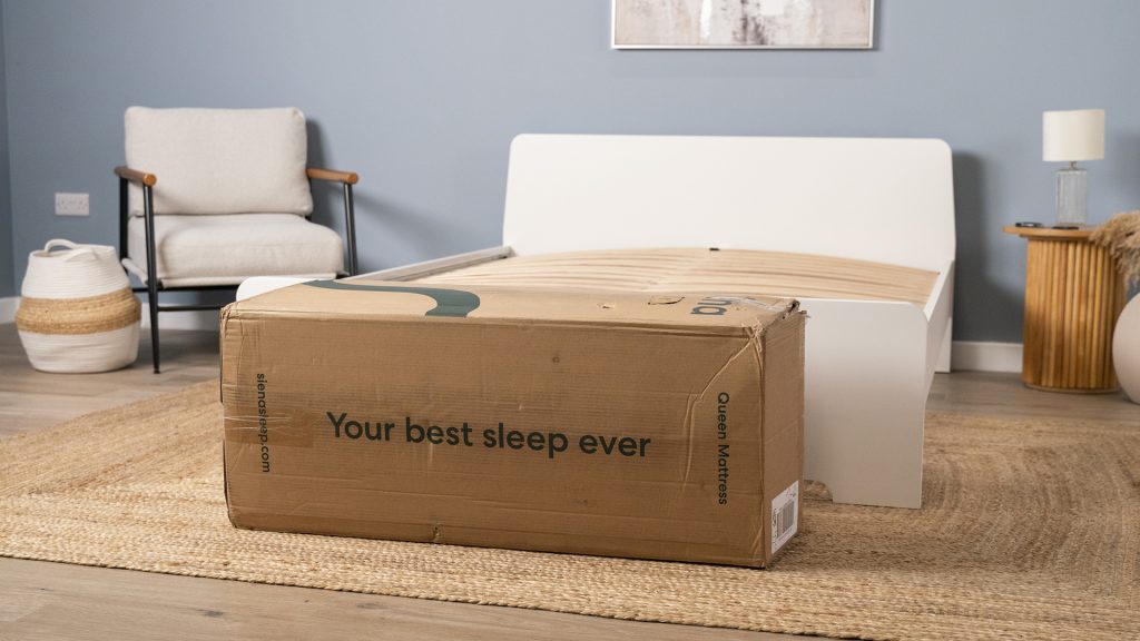 Mattress in a box delivered to front door