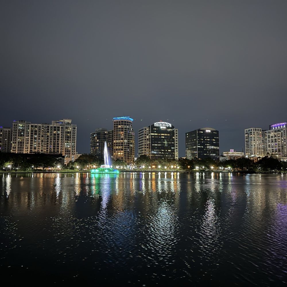 Orlando skyline with lake view