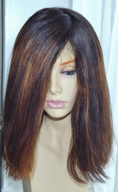 Oval face shape with layered wig style
