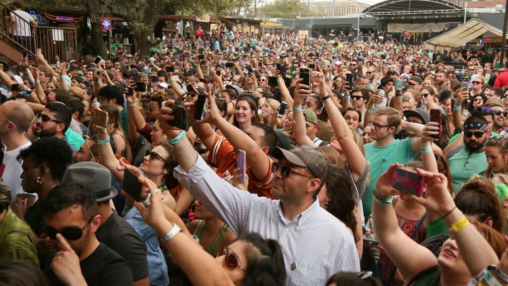 Crowd at SXSW festival in Austin