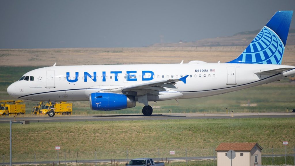 United Airlines aircraft at Austin airport