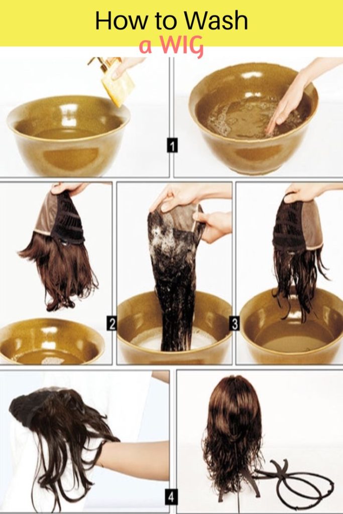 Washing a synthetic wig properly in a sink