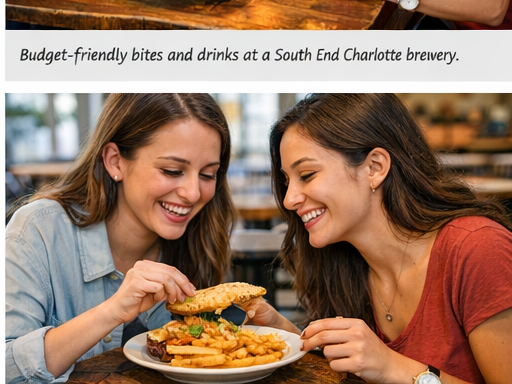 Sharing a budget-friendly meal at a local Charlotte cafe