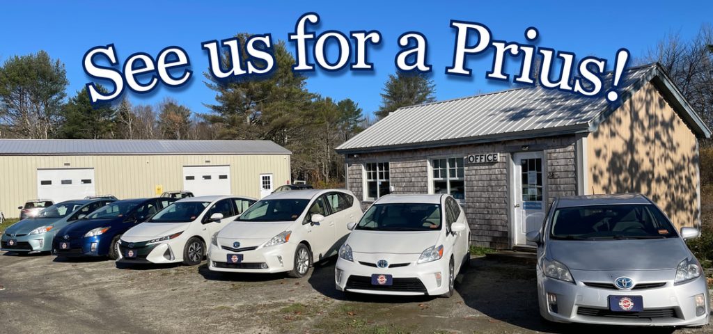 Affordable hybrid cars parked at a dealership lot in the United States