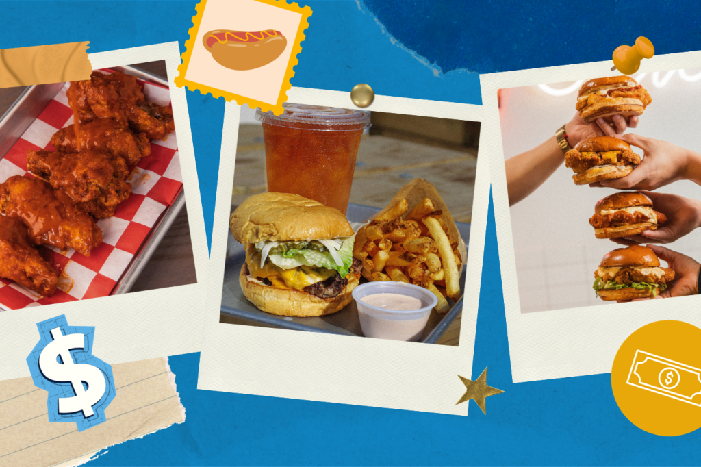 Cheap restaurants near college towns in the United States