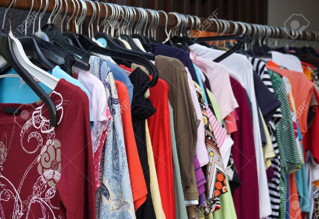 Clearance price tags and dirt cheap items in American discount and thrift stores