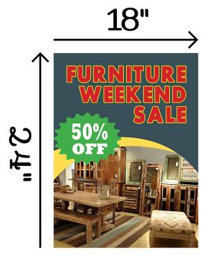 Furniture store weekday sale sign