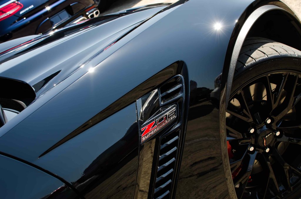 Car with ceramic coating showing deep glossy finish