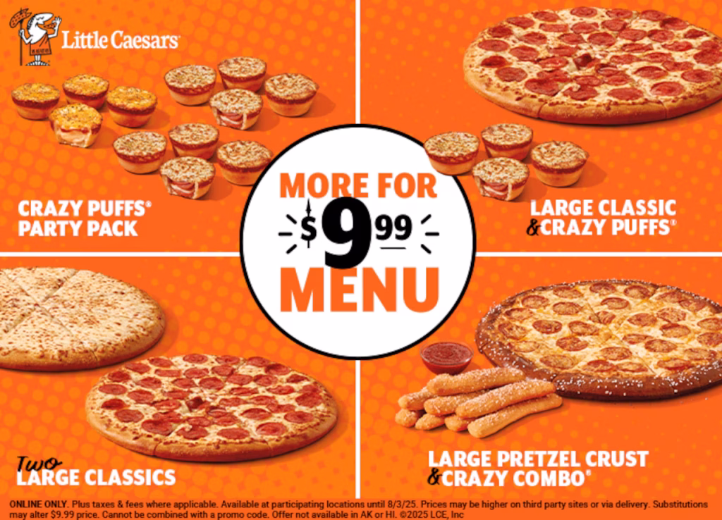Little Caesars Hot-N-Ready pizza as a cheap food option in the US