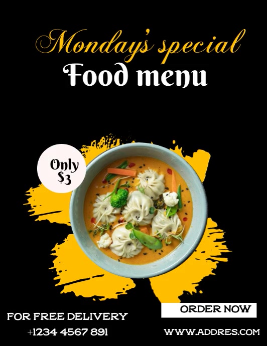 Casual dining Monday special sign
