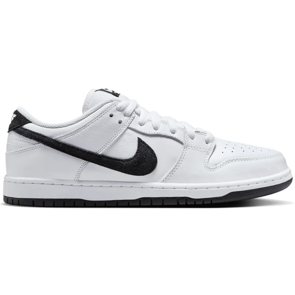 Nike Dunk Low black and white side profile
