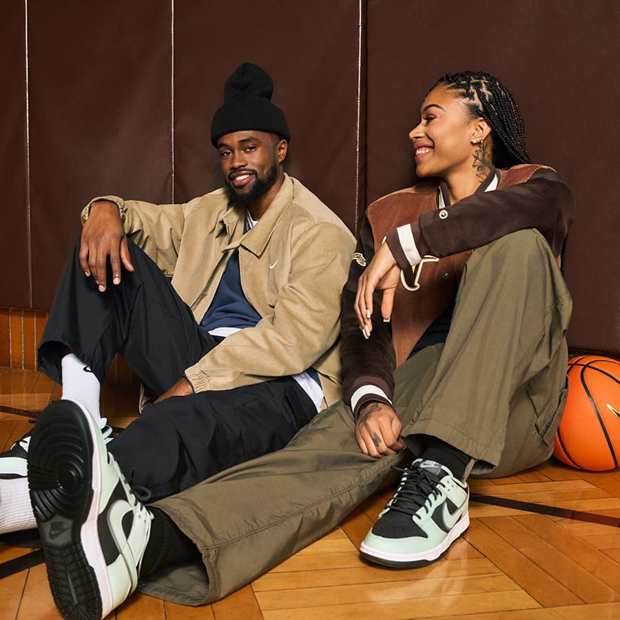 Nike Dunk Low Panda styled with streetwear outfit