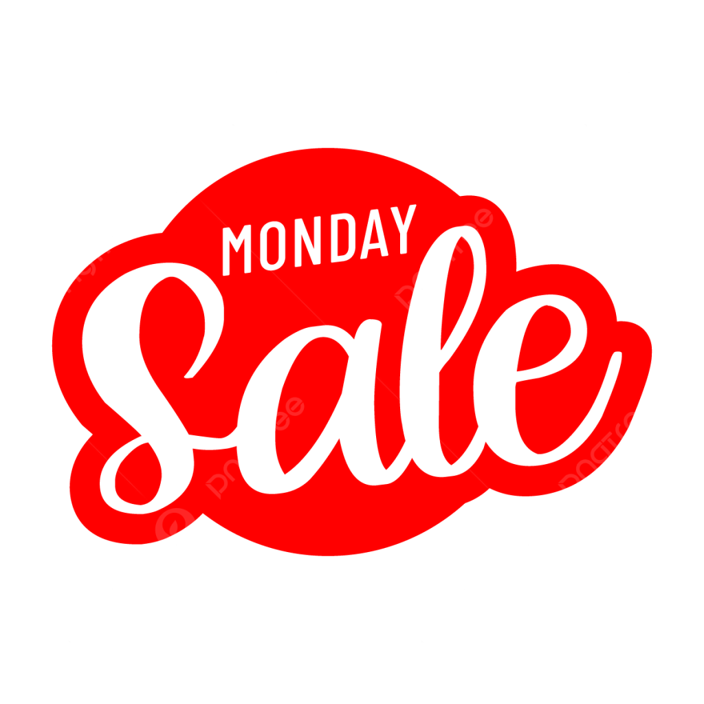 Monday sale sign in US retail store