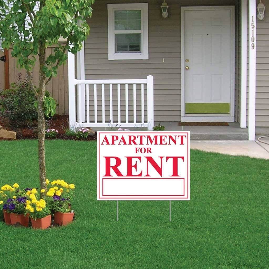For rent sign in residential neighborhood