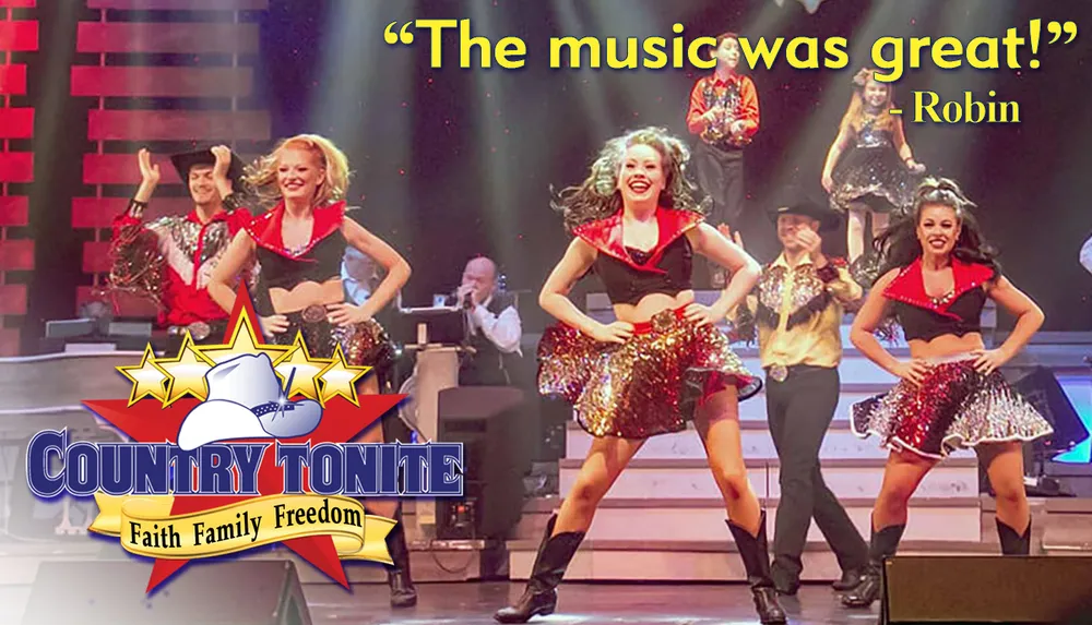 Audience enjoying a live comedy show at a theater in Pigeon Forge