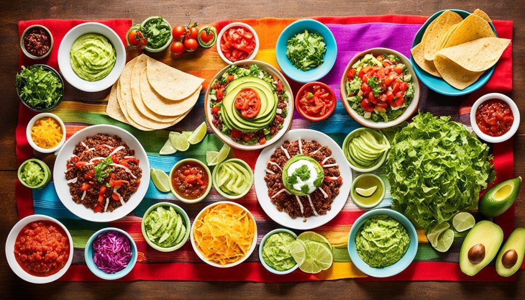 Budget-friendly taco bar setup for baby shower