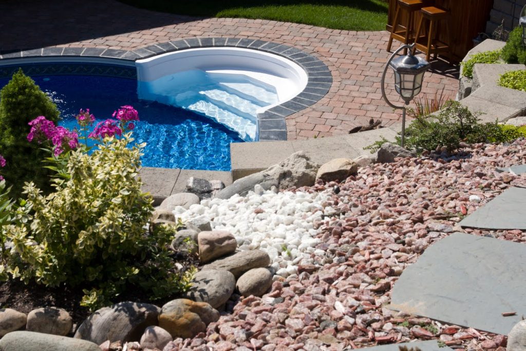 DIY gravel border around above ground pool