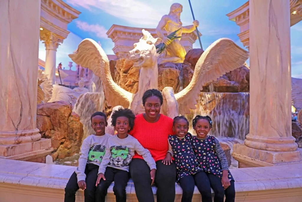 Family enjoying budget-friendly attractions in Las Vegas
