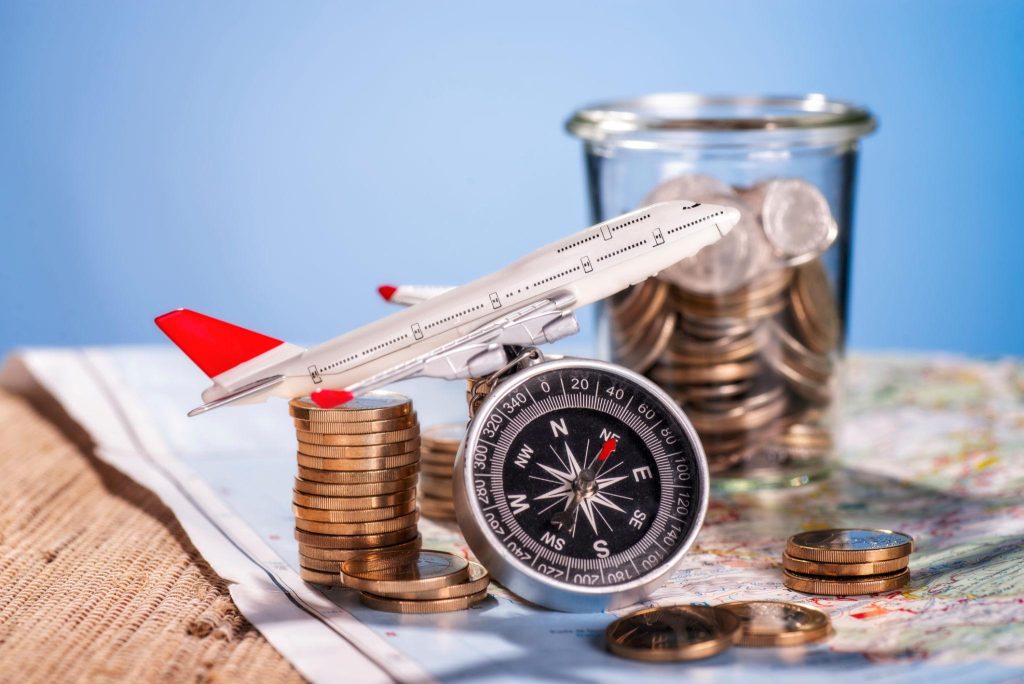 “International flight deal showing discounted airfare from the US to Europe”