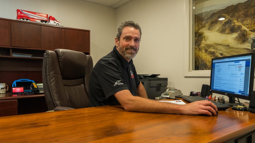 Motorcycle dealership financing desk in the United States