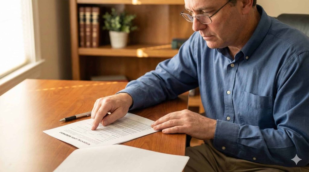 Reviewing apartment lease agreement