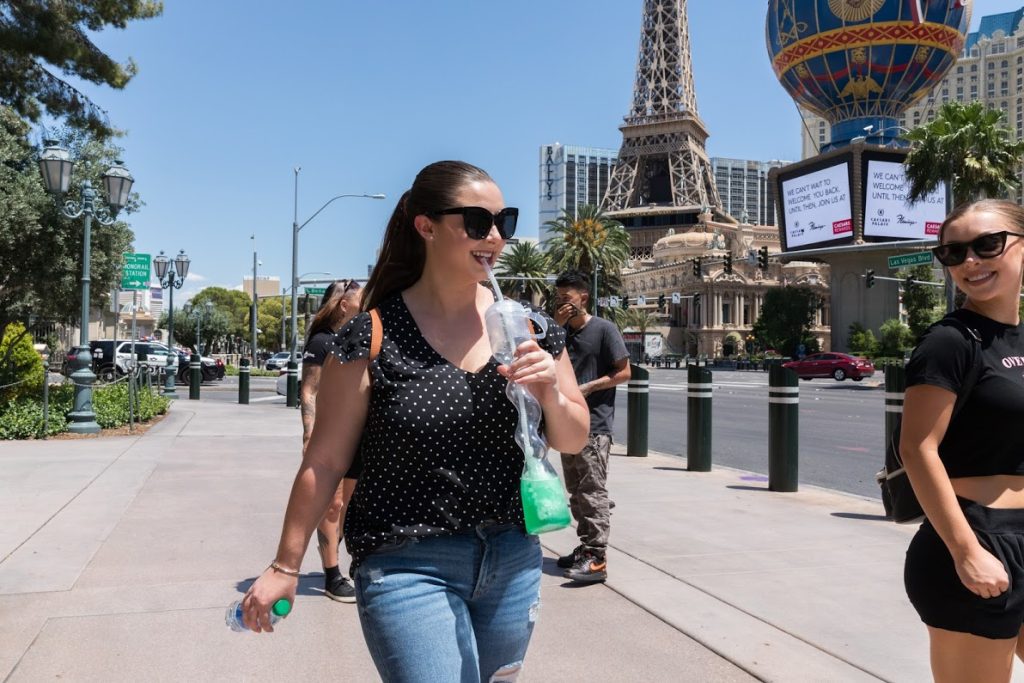 Tourist checking FAQs for budget-friendly Las Vegas activities