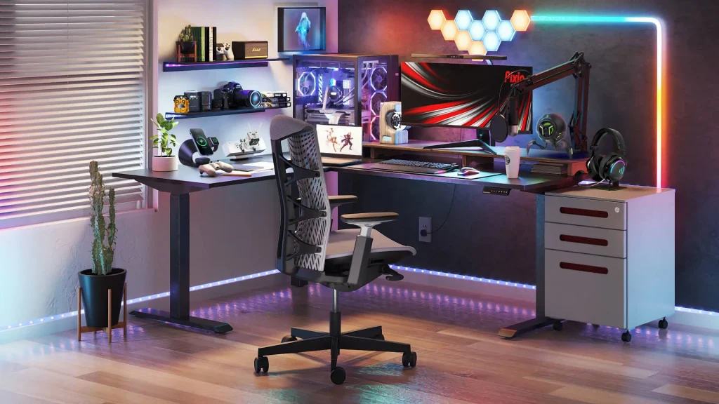 cheap gaming pc under $500 RGB gaming desk setup