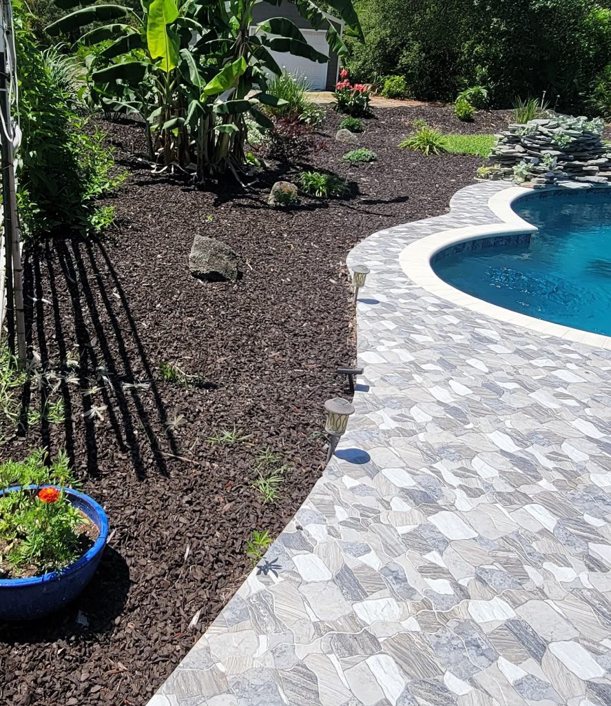 cheap landscaping materials for above ground pool design