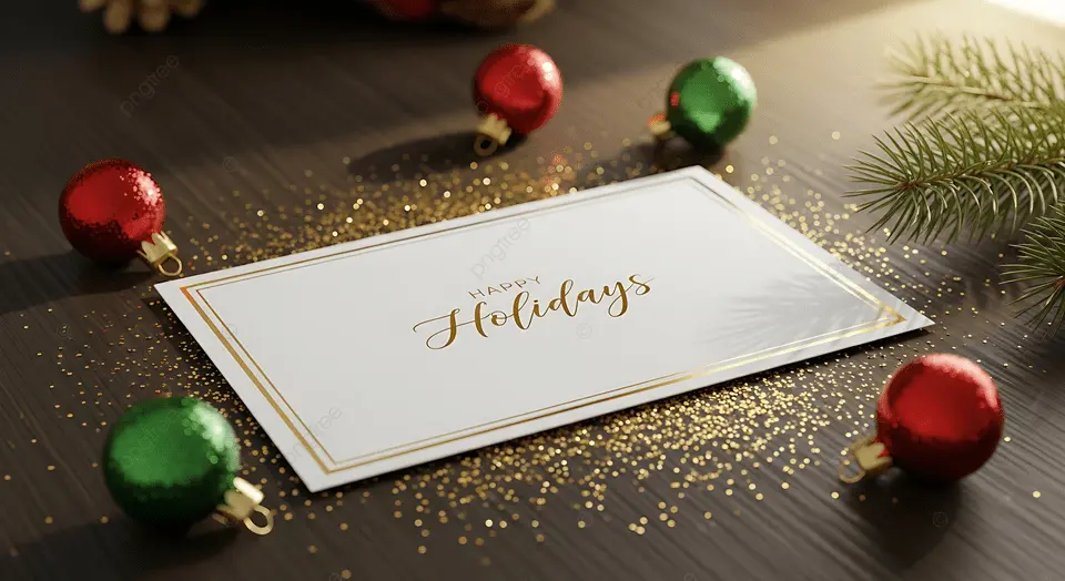 Cheap holiday postcard style greeting cards