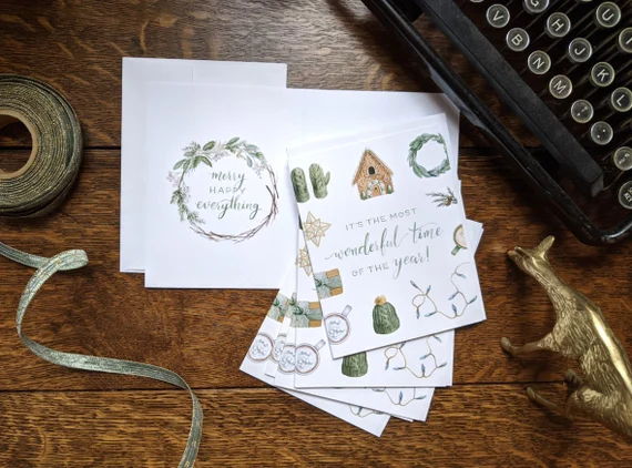 Simple cheap holiday card