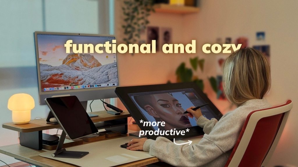 cheap drawing tablet setup for beginners in 2026 realistic home workspace with laptop