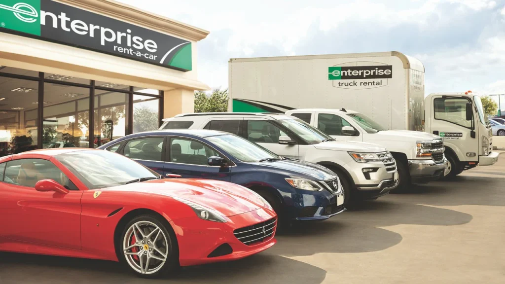 Enterprise car rental location with economy cars